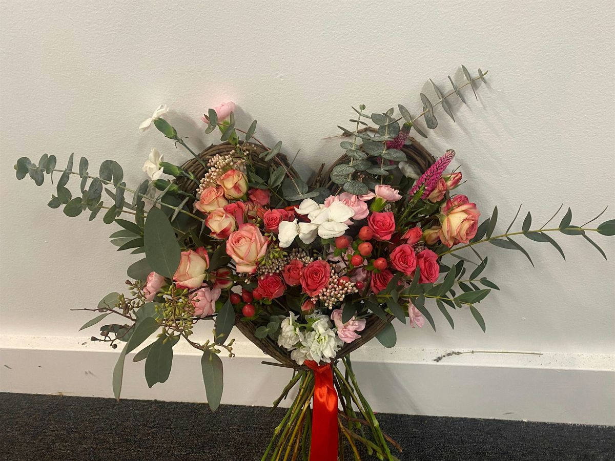 Valentine's Day Heart Floral Arrangement Workshop