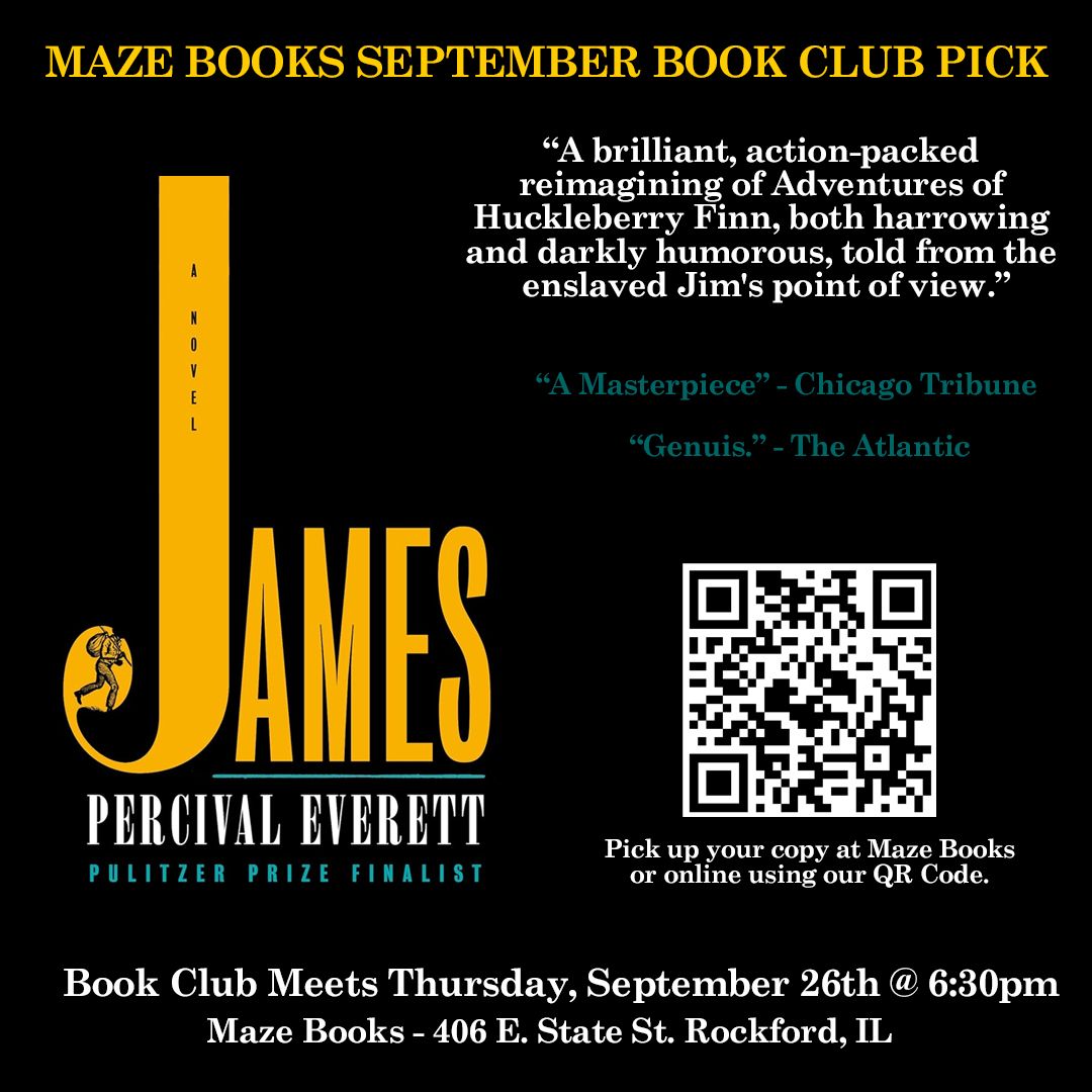 Maze Books September Book Club - James by Percival Everett