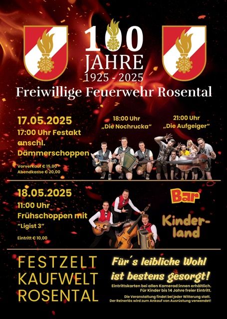 100 Jahre Freiwillige Feuerwehr Rosental