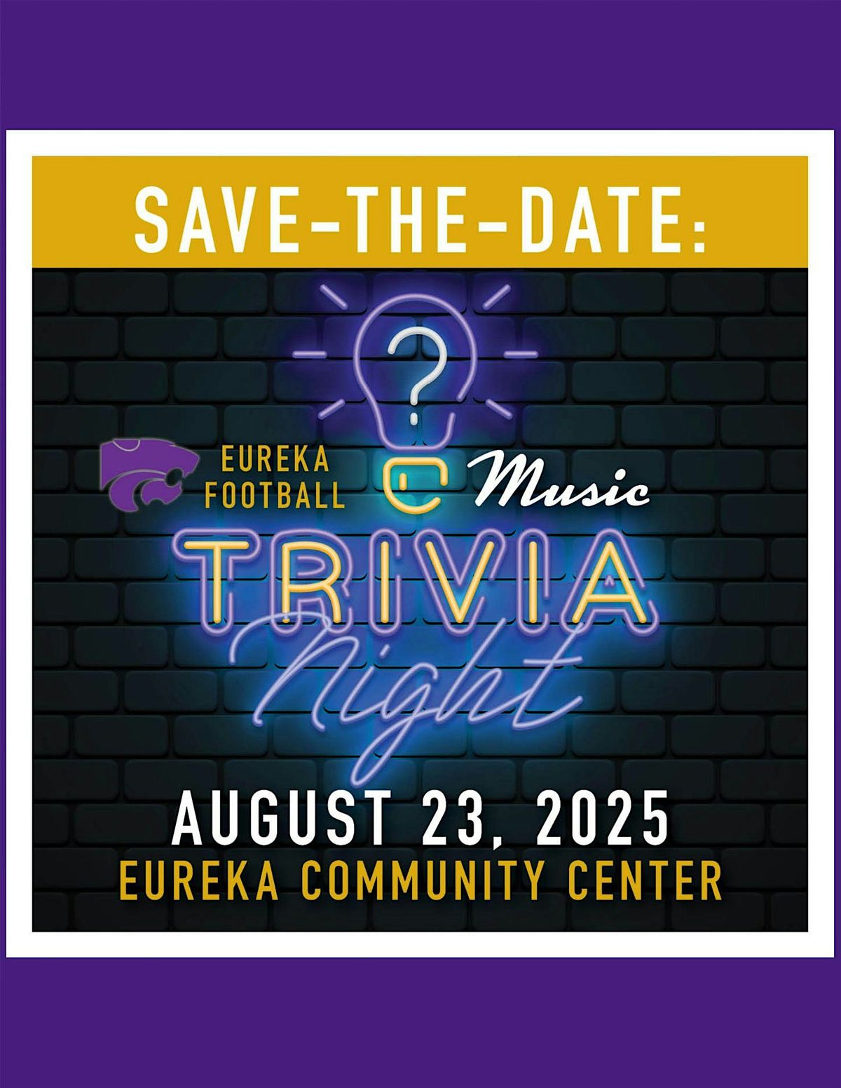 7th Annual Eureka Football Music Trivia Night