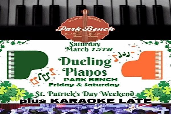 St. Pat's Dueling Pianos Jam at Park Bench in The Battery Atlanta