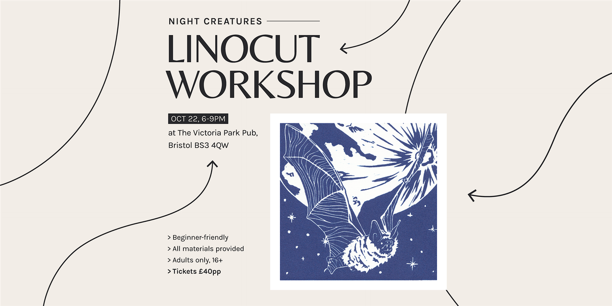 NIGHT CREATURES Linocut Workshop