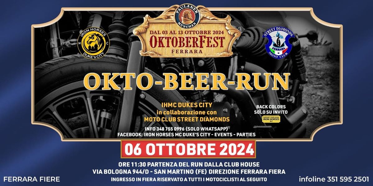 OKTO-BEER-RUN Road to Oktoberfest Ferrara 