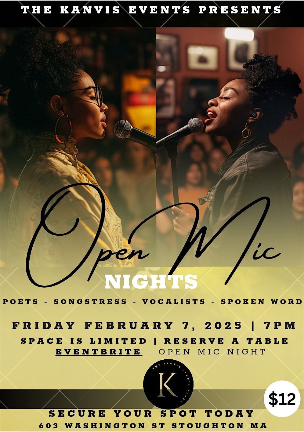 Open Mic Night - Welcome Poets, Spoken Word, Lyricists - Artists alike!