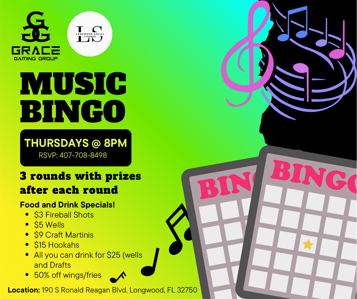 Music Bingo at Longwood Social Lounge