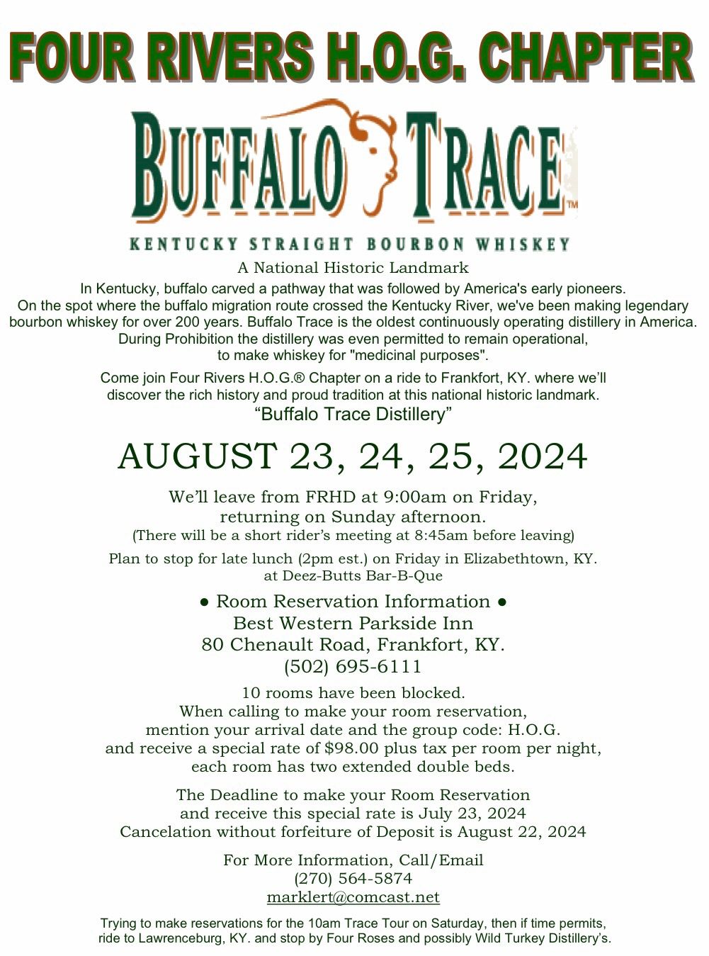 Buffalo Trace Ride