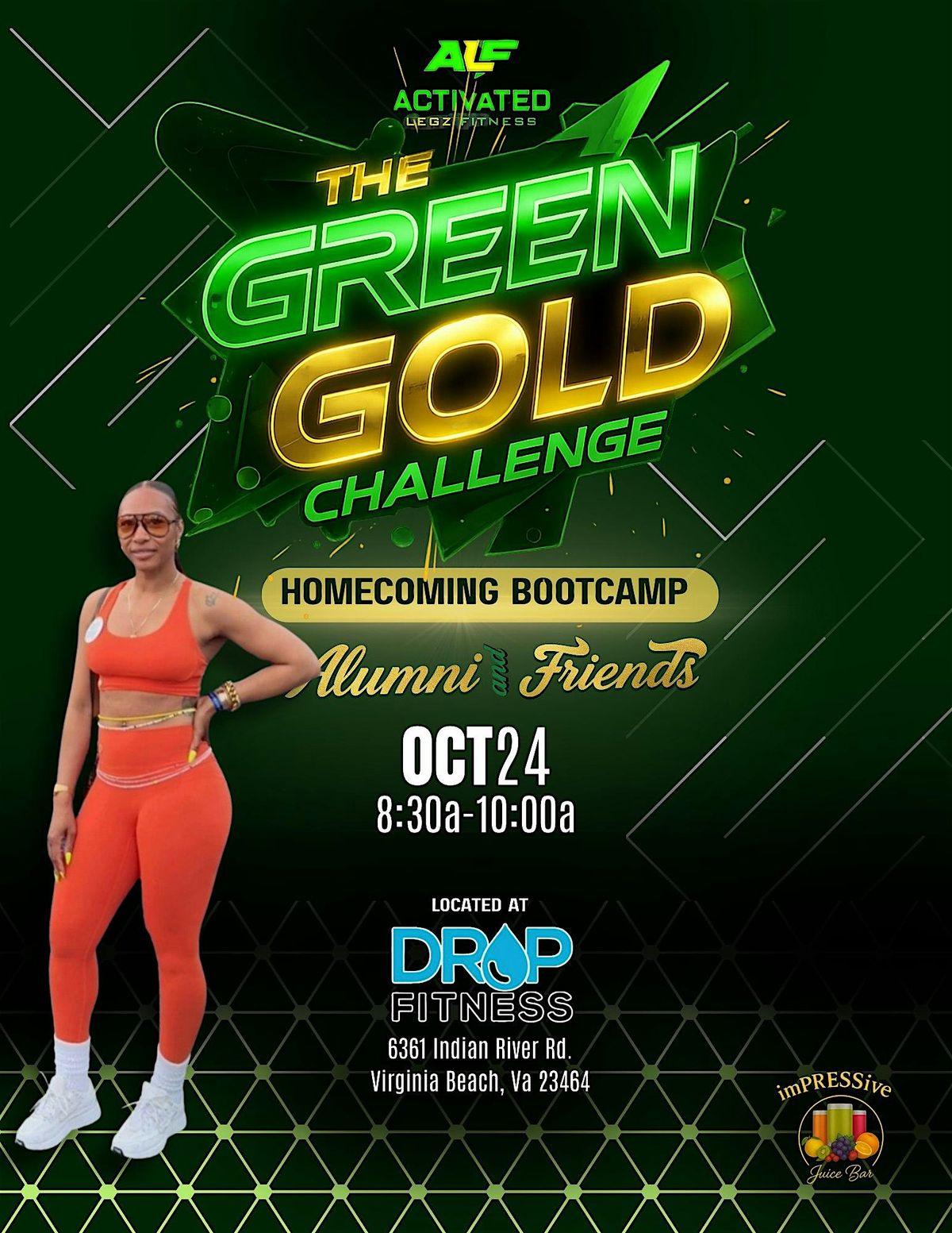 Activated Legz: Green and Gold Challenge Homecoming Bootcamp