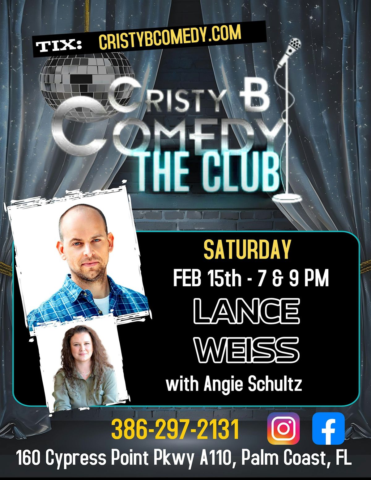 Saturday night Comedy with LANCE WEISS