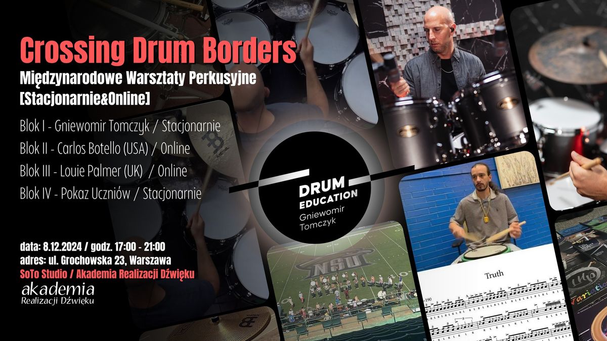 Crossing Drum Borders - Mi\u0119dzynarodowe Warsztaty Perkusyjne [Stacjonarnie&Online]