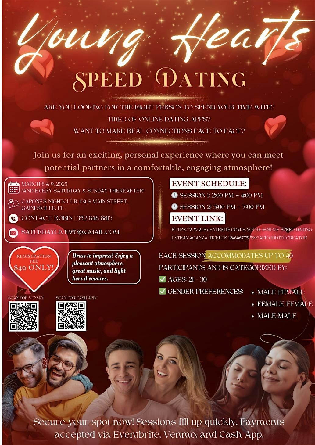 \u201cYoung Hearts\u201d Speed Dating Extravaganza