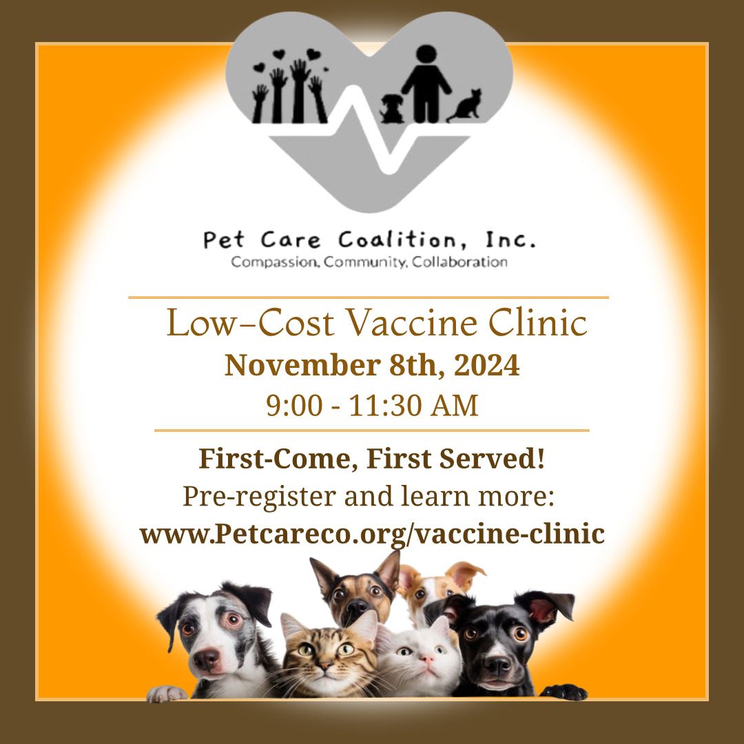 November Low-Cost Vaccine Clinic