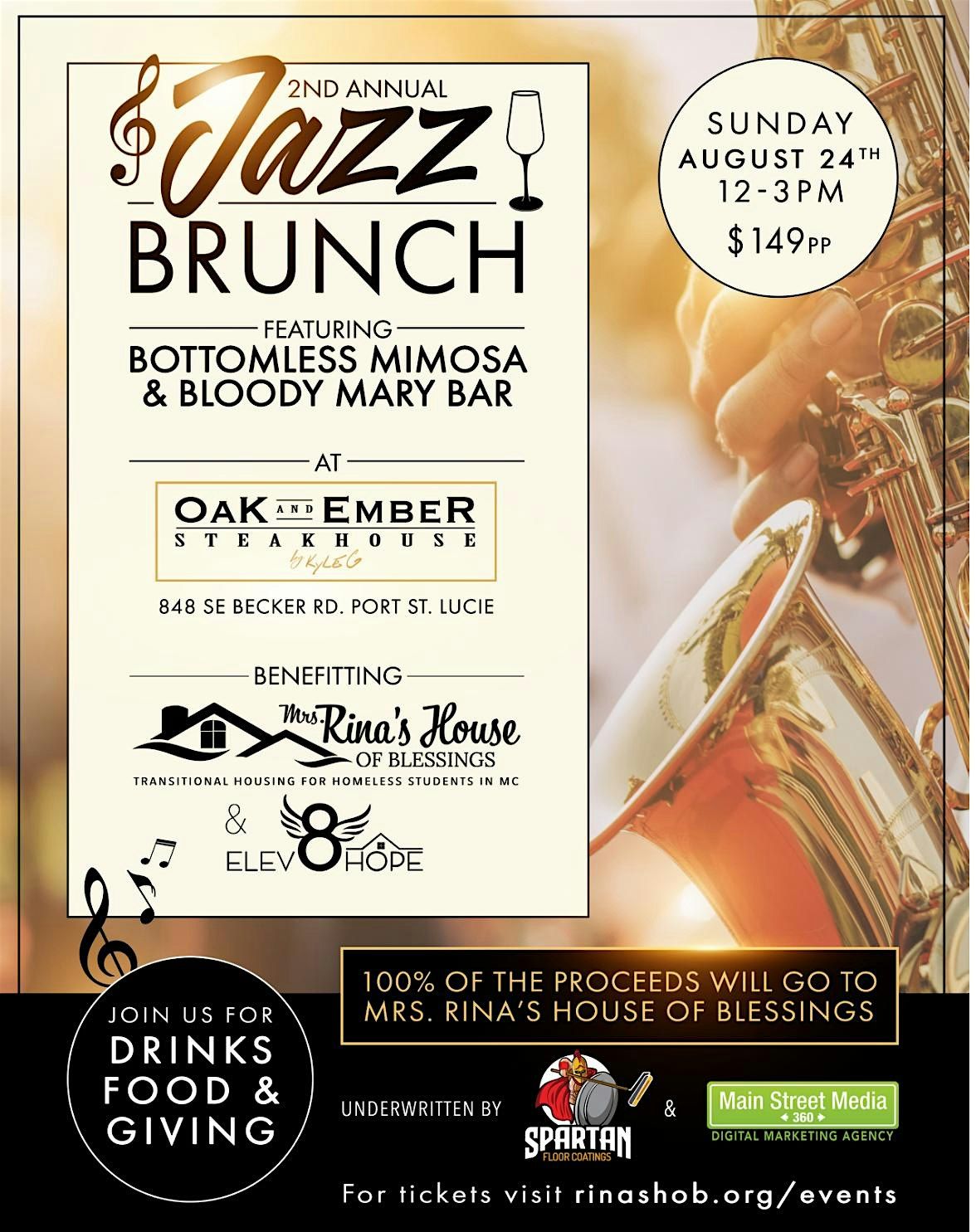 Kyle G\u2019s Jazz Brunch w\/ Bottomless Mimosas benefitting Elev8hope