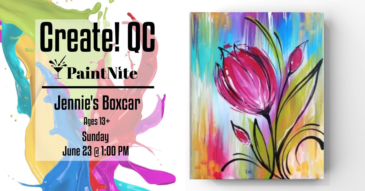 Paint Nite at Jennie's Boxcar: Whimsical Tulip