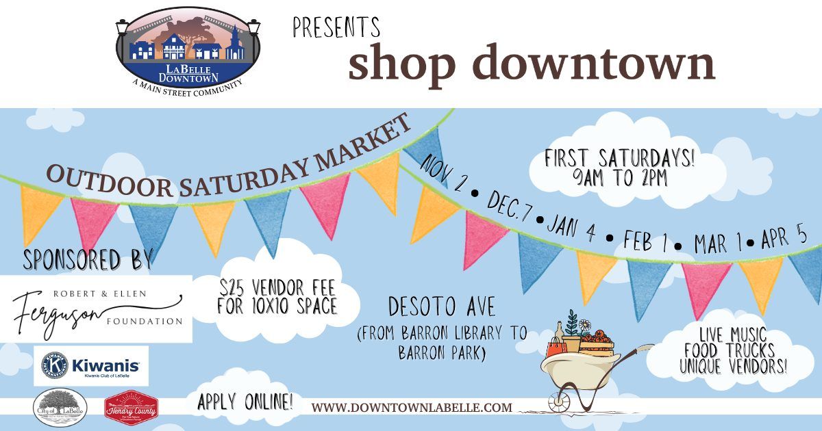 Shop Downtown Outdoor Saturday Market  |  2024-2025 Season