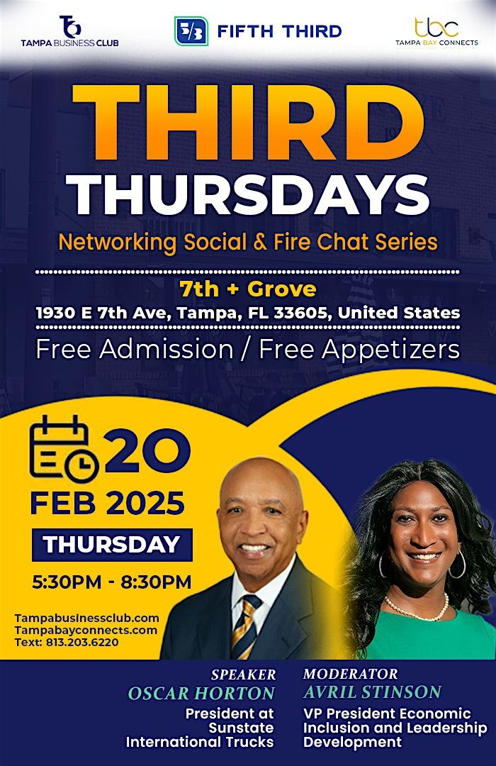 Third Thursday Networking Social @7th & Grove. 100+ Professionals. Free Adm