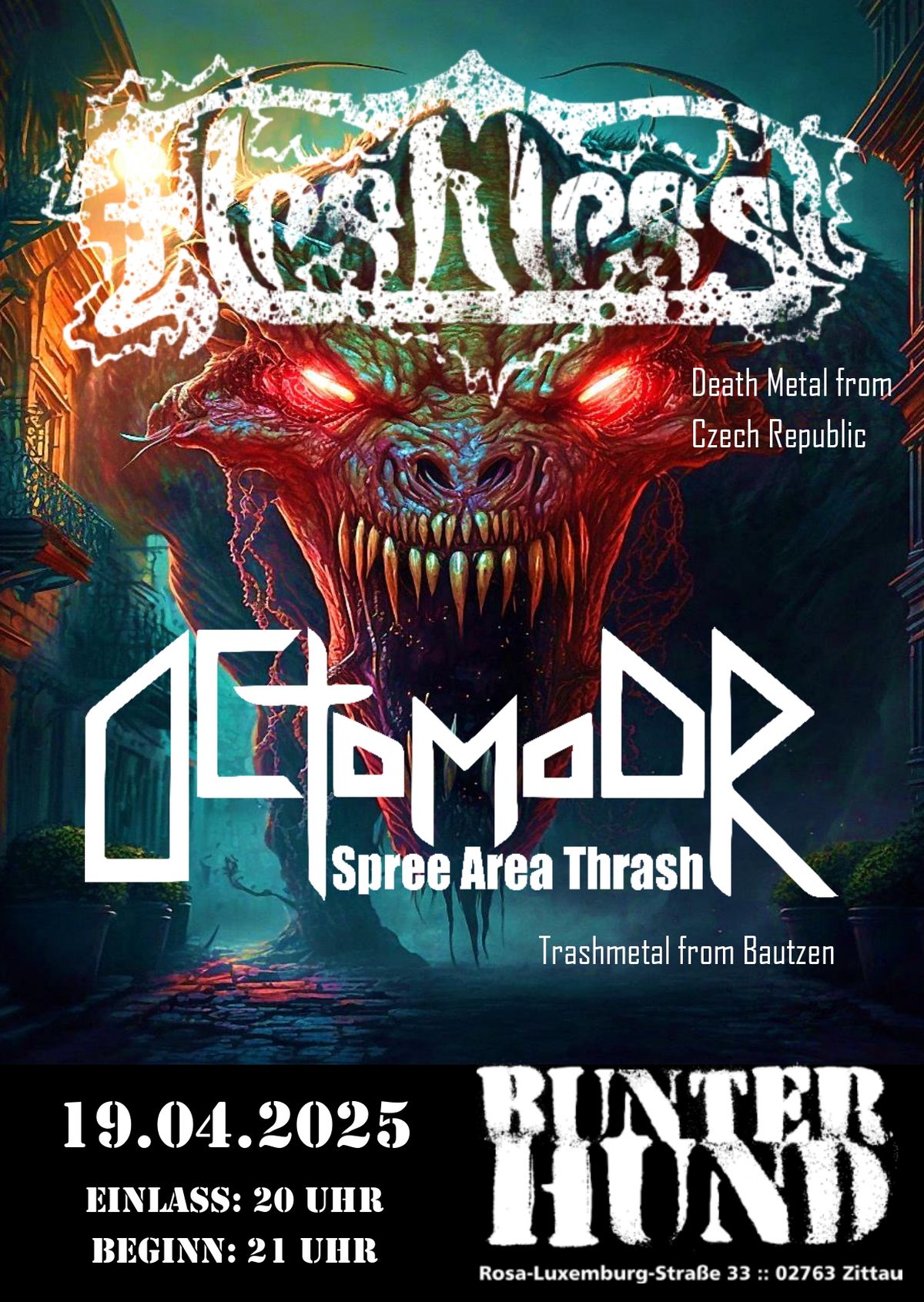 Fleshless + Octomoor - Spree Area Thrash @ Bunter Hund Zittau