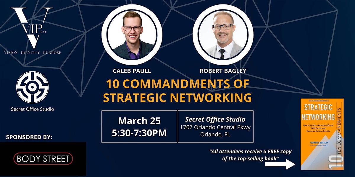 10 Commandments of Strategic Networking- Workshop Event