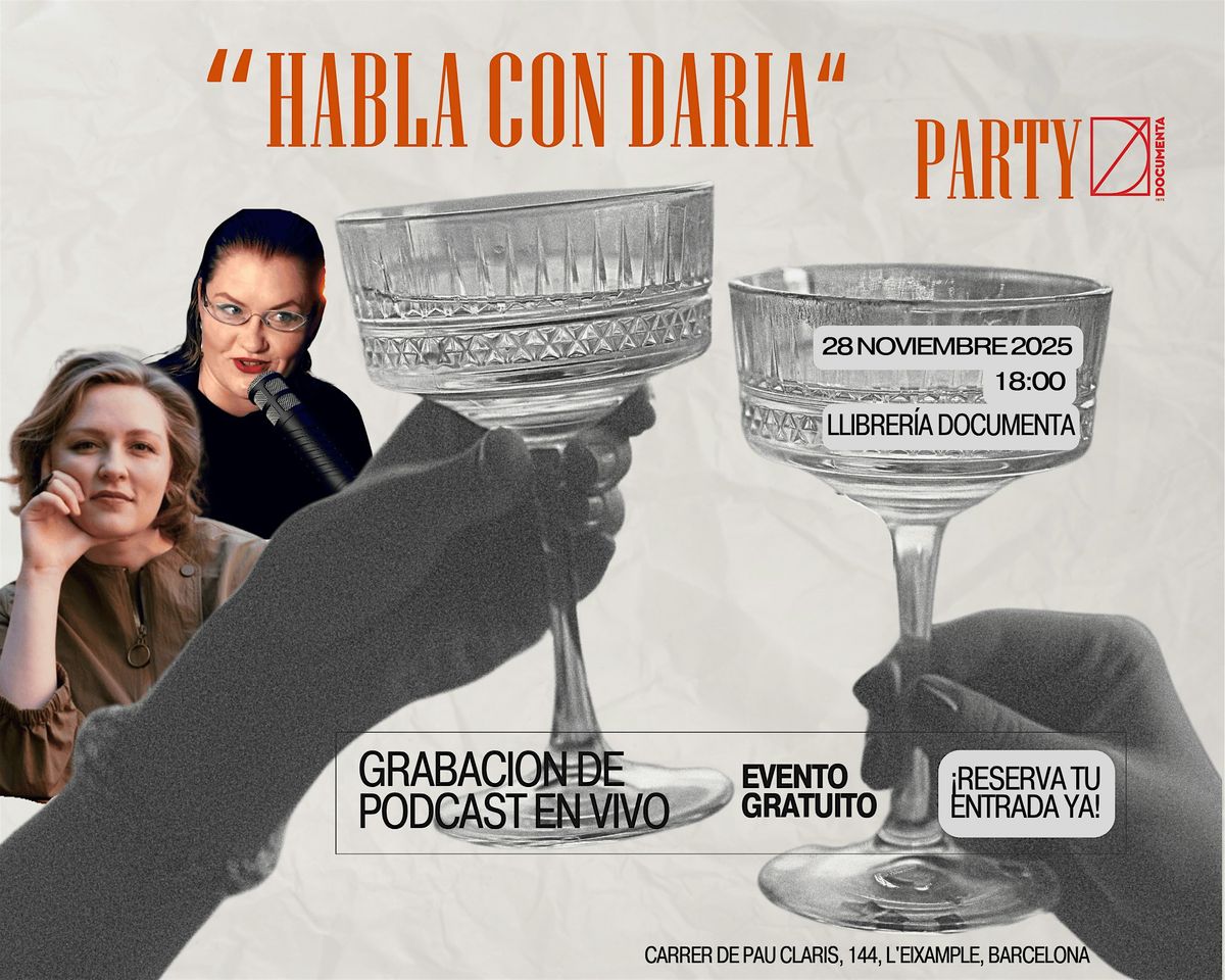 "HABLA CON DARIA" grabaci\u00f3n en vivo