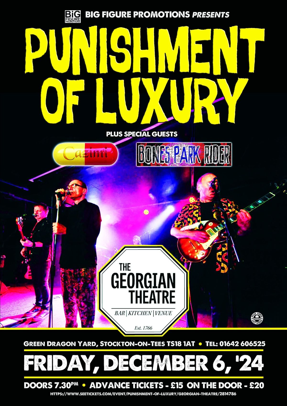 Punishment of Luxury Cazimi  Bones Park Rider Adv Tkts \u00a315 OTD \u00a320  (Free Badge to first 100 people)