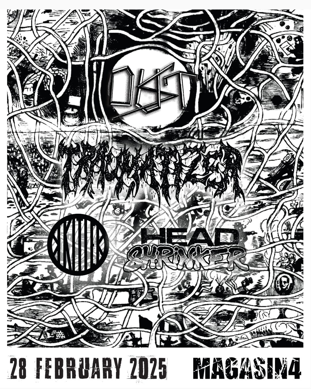 OUST (NL) + TRAUMATIZER (NL) + HEADSHRINKER (BE) + KRITIEK (BE)