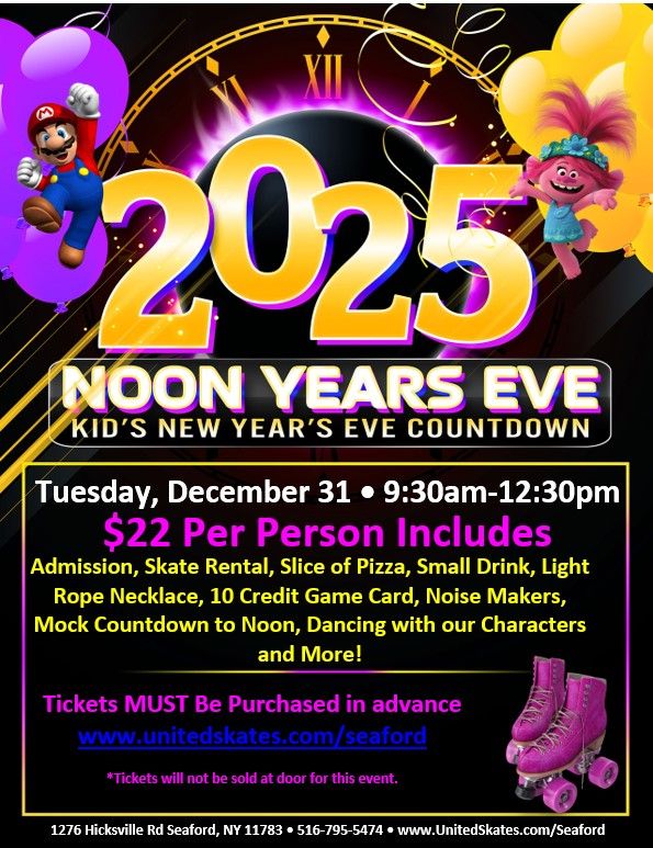 Noon Year's Eve Skate Party