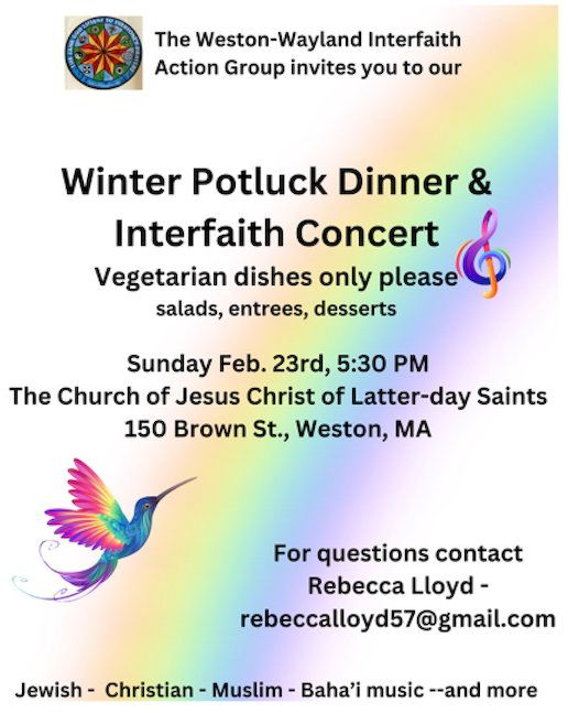 Potluck Dinner and Interfaith Music