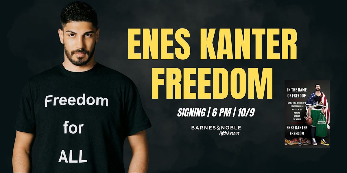 Signing with Enes Kanter Freedom @ B&N 5th Ave, NYC