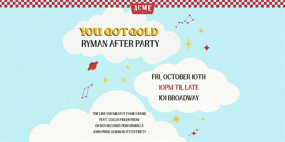 Free! You Got Gold - Oh Boy Records Official Ryman Afterparty
