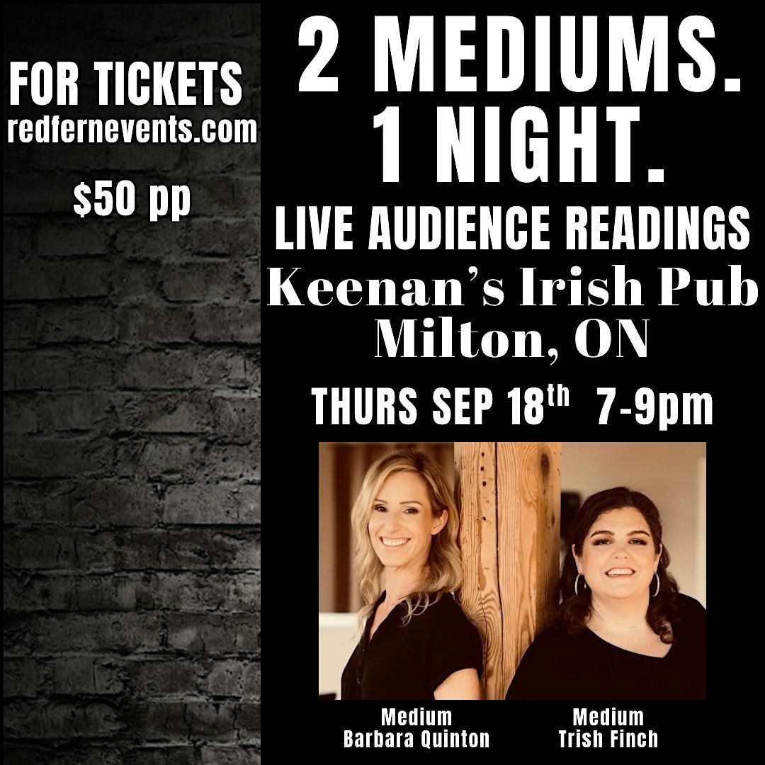 2 Mediums. 1 Night. Live Audience Mediumship Readings