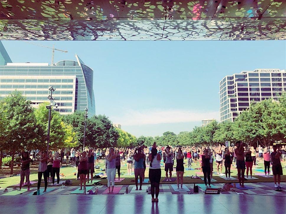 Yoga with Stefanie powered by Yena at Klyde Warren Park