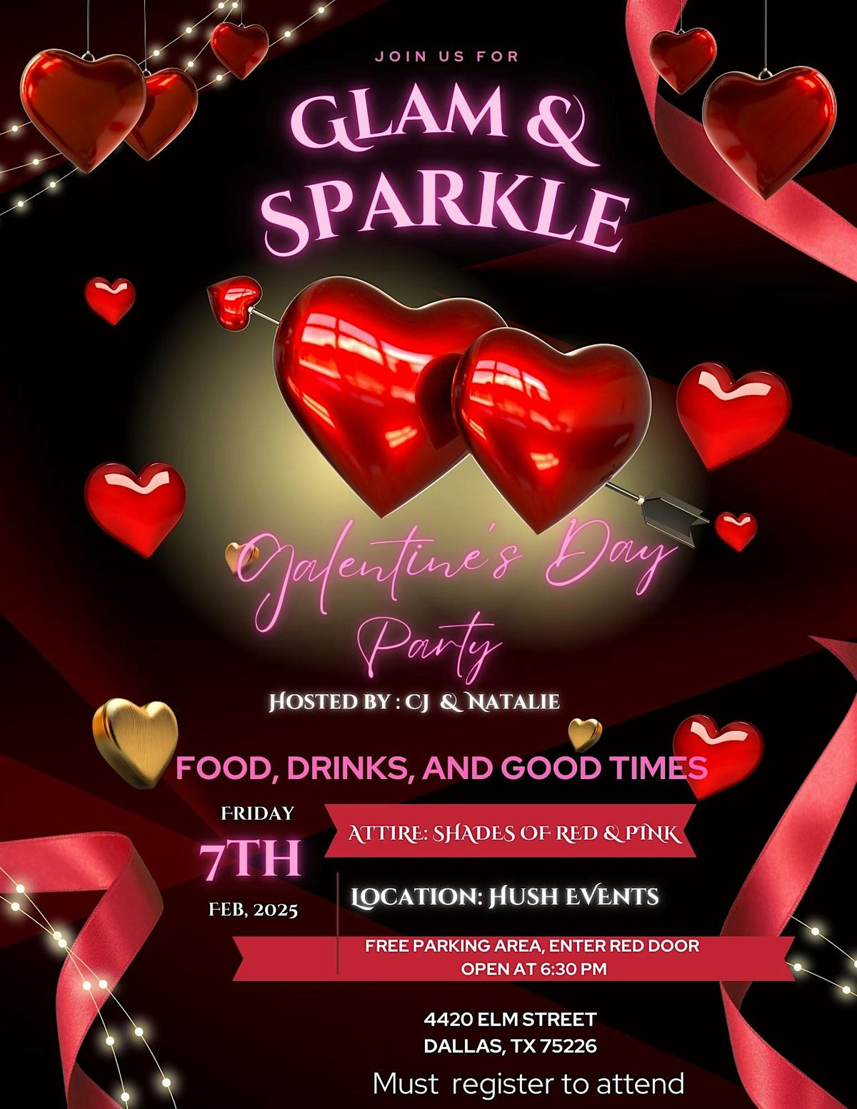 Glam & Sparkle Galentine's Event