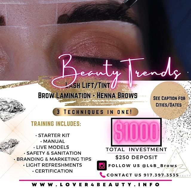 Beauty Trends: Lash Lift\/Tint, Brow Lamination, Henna Brows (Phoenix, AZ)