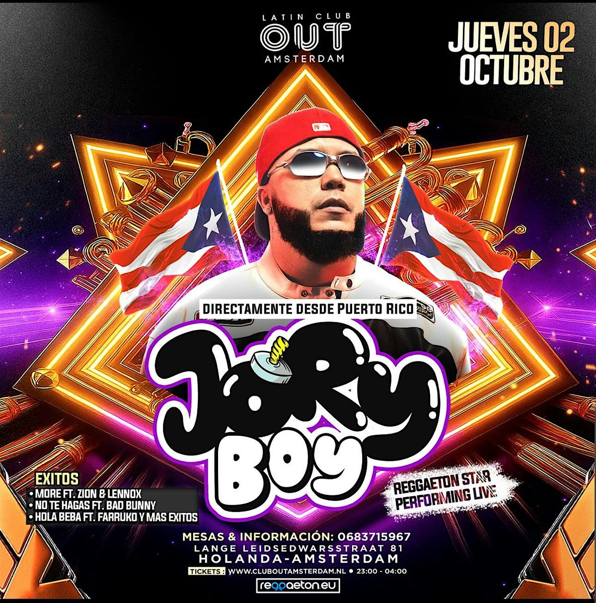 Reggaeton is taking over Amsterdam!  with ( Jory Boy ) LIVE