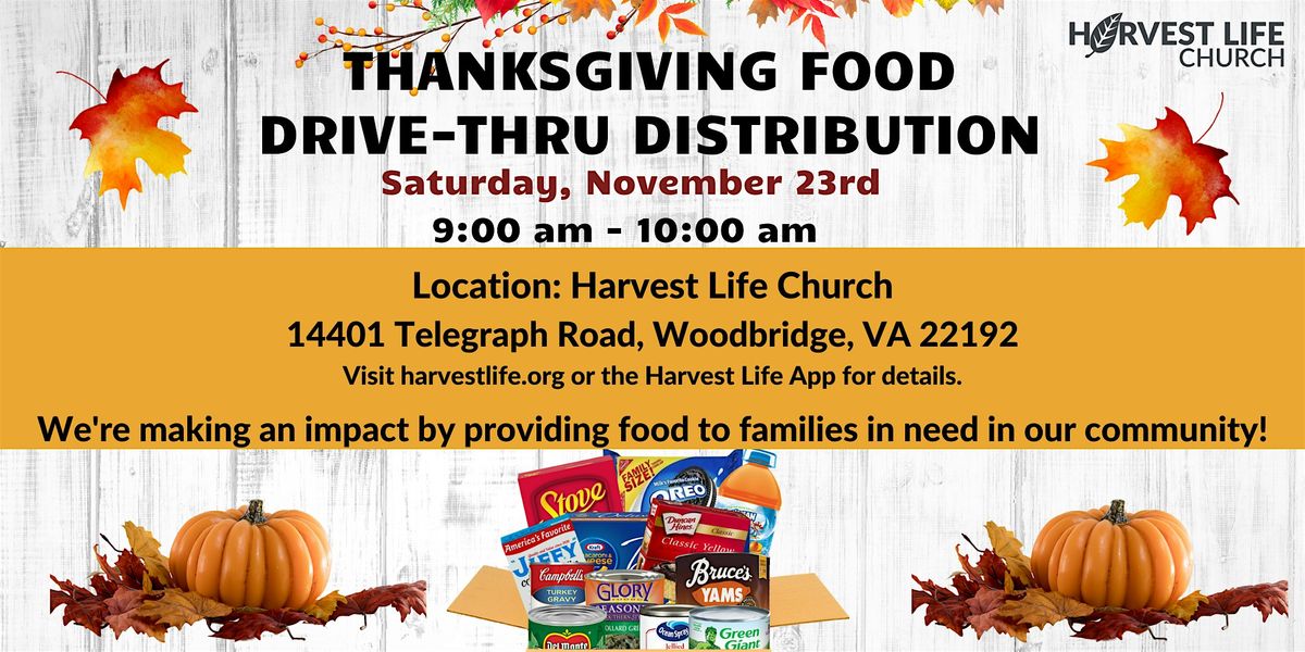 Thanksgiving Food Drive-Thru Distribution