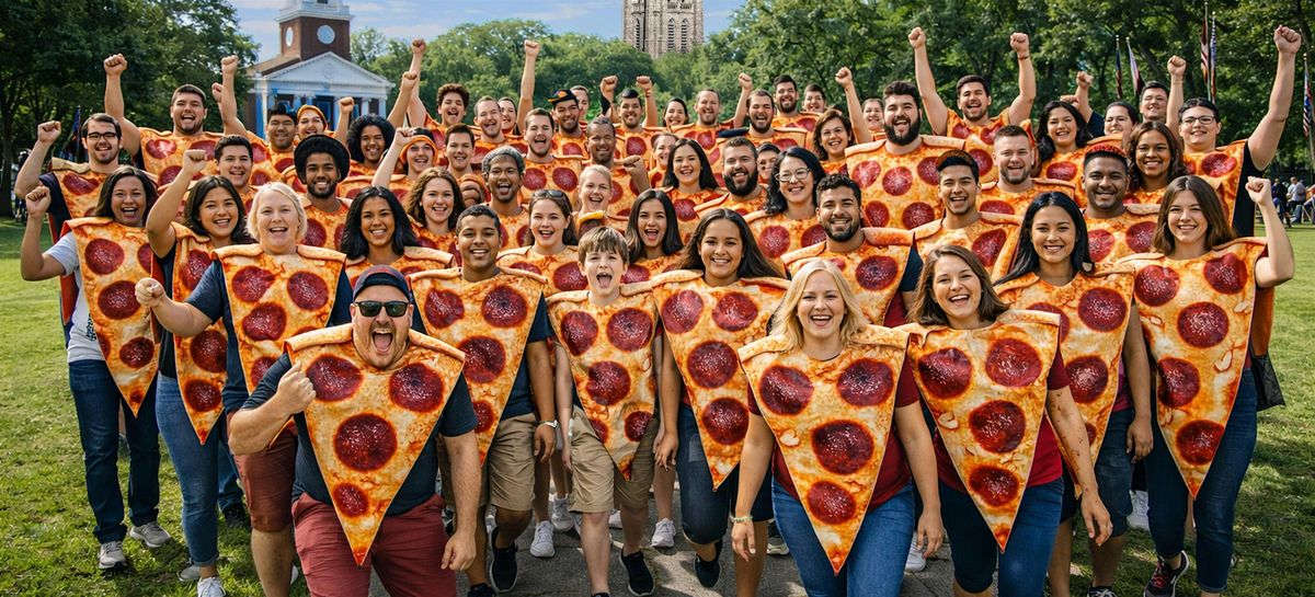 World's Largest Pizza Costume Party!