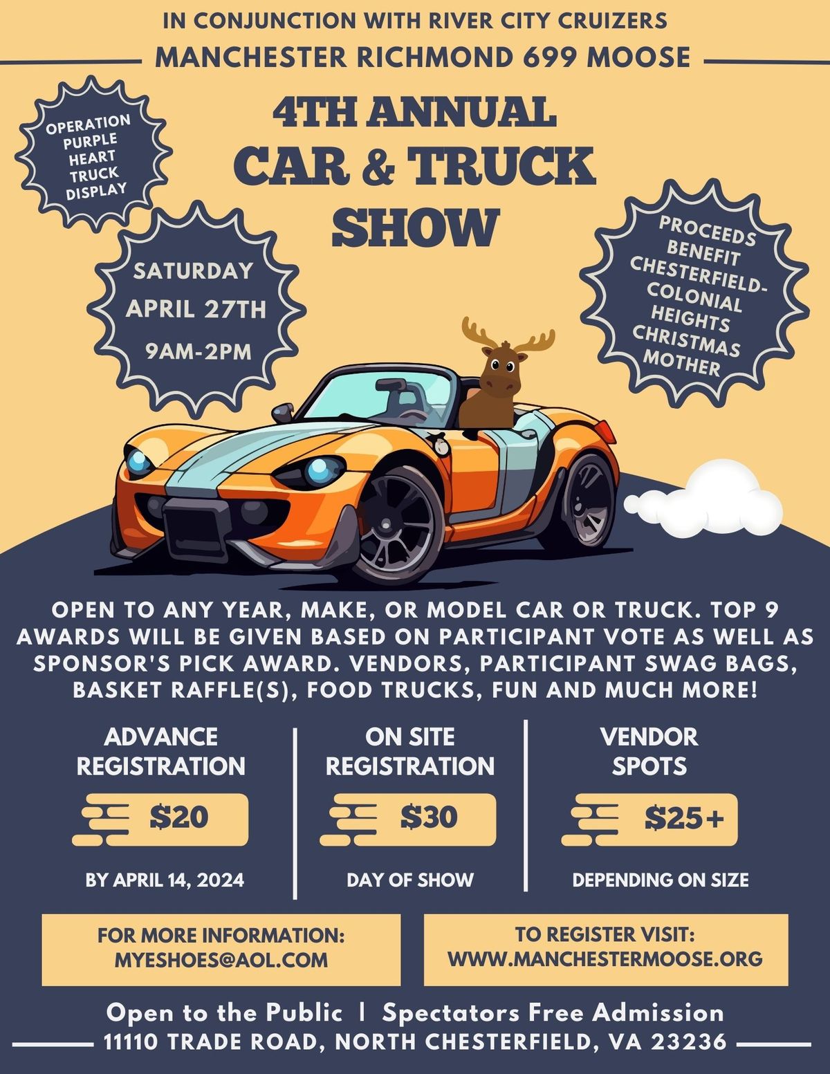 4th Annual Manchester Moose Car Show