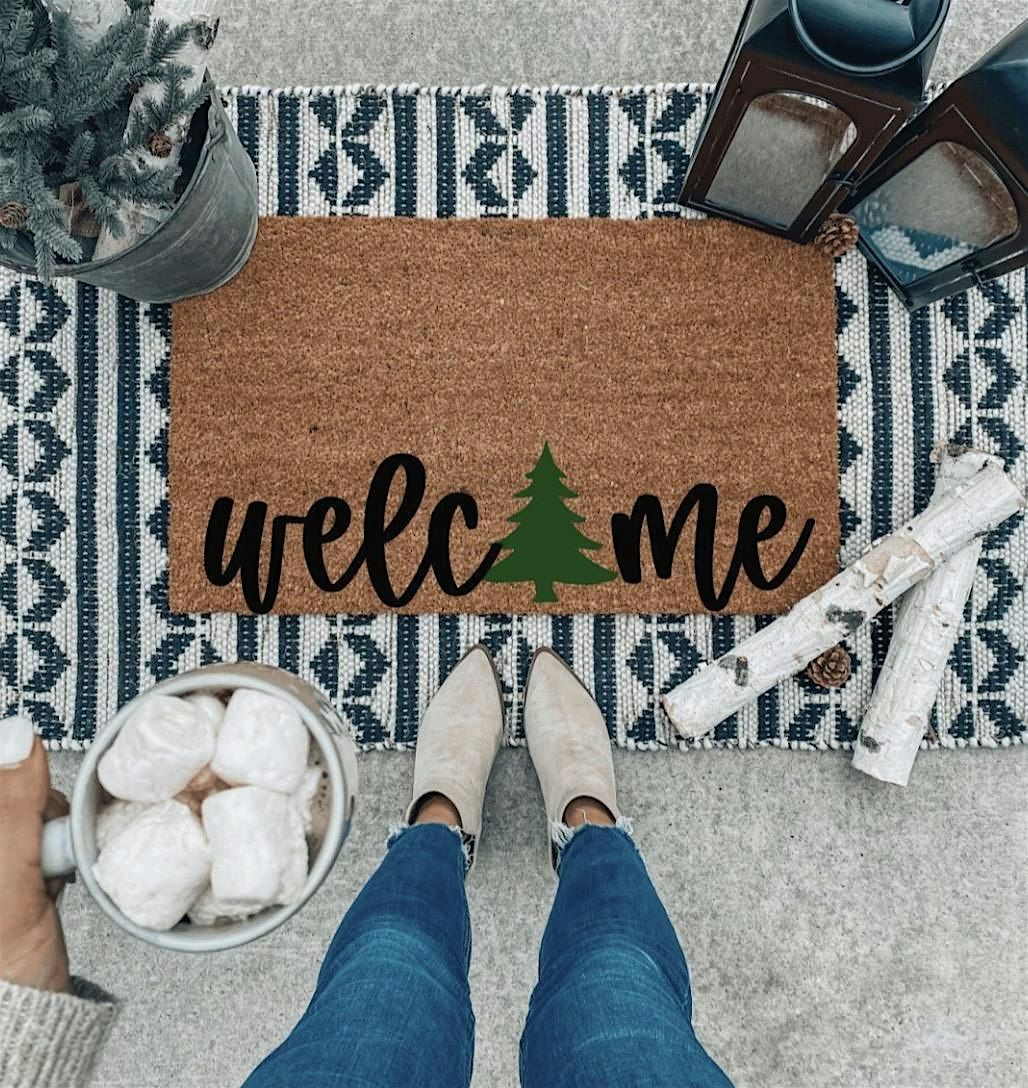 Family Advocacy Center; Door Mat Workshop + Kids Pine Cone Activity