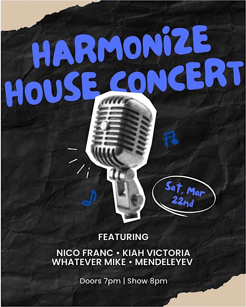 Harmonize House Concert