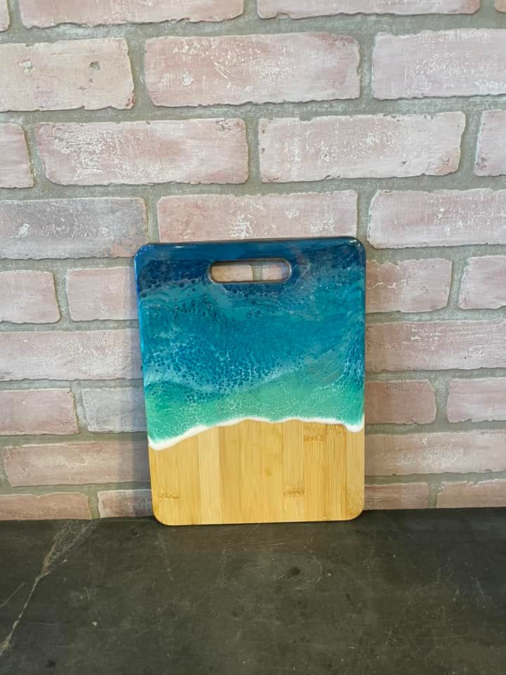 Resin Ocean Wave Cheeseboard, Charcuterie Board, Lazy Susan  Prices vary