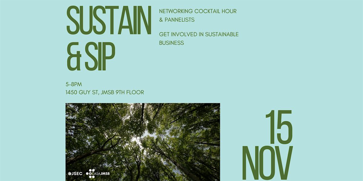 Sustain & Sip Networking Cocktail