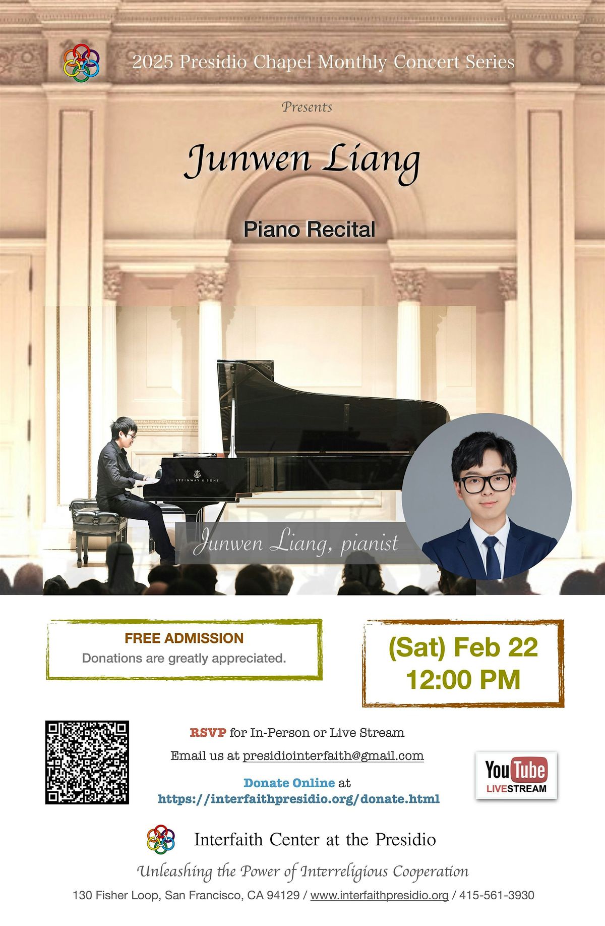 Presidio Concert Series - Junwen Liang Piano Recital