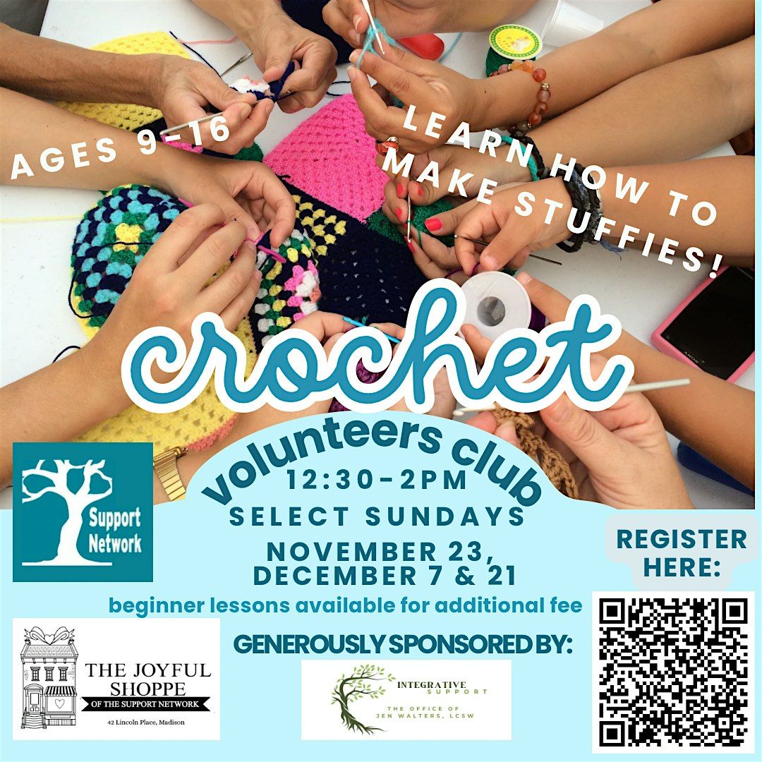 Crochet Volunteer Club- Ages 9-16