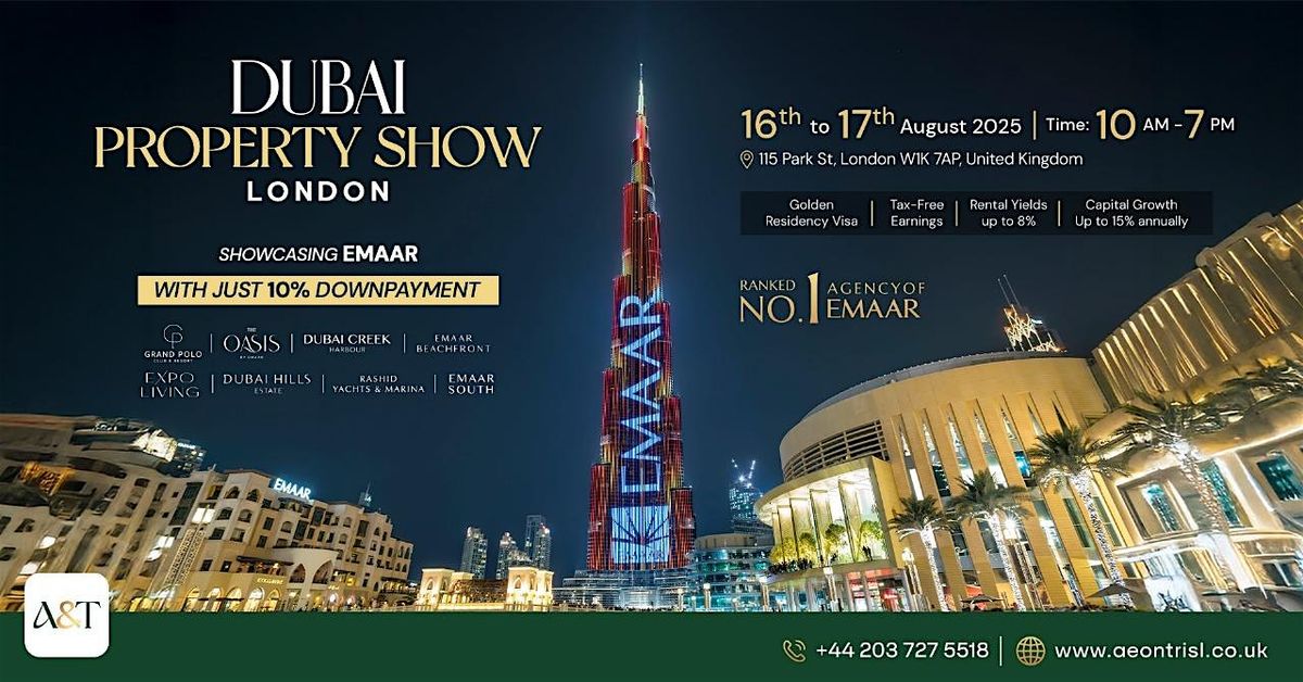 Featuring Emaar Developments with Just 10% downpayment