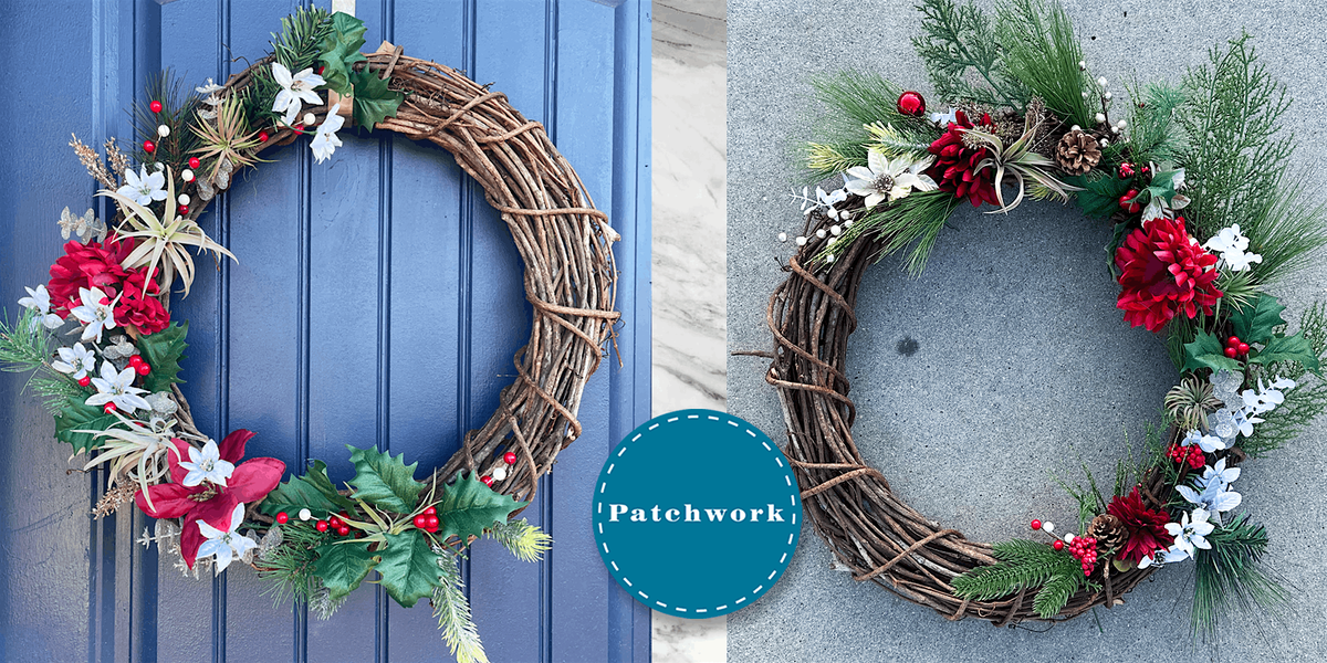 Patchwork Holiday Air Plant Wreaths Craft Workshop