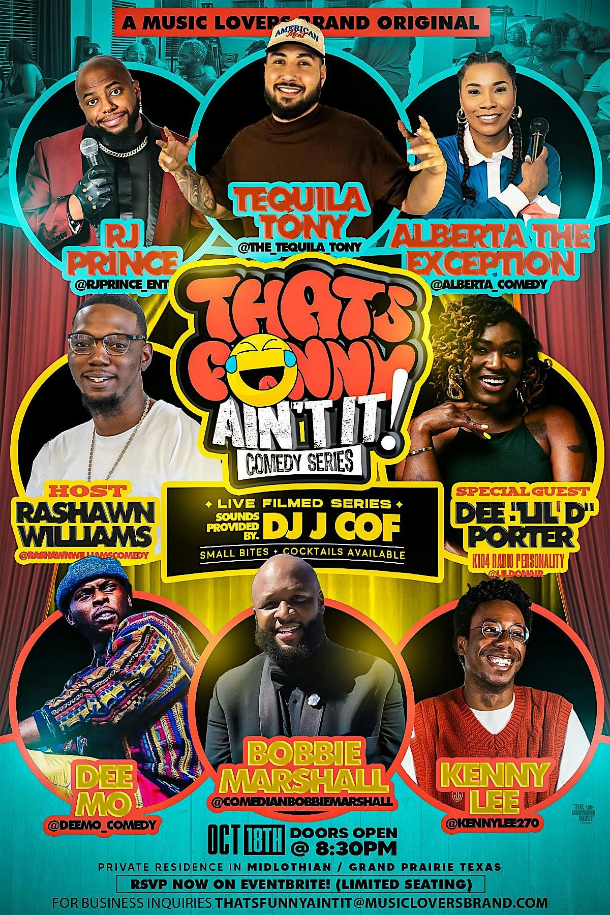 That's Funny Ain't It! Comedy Series Live Taping!
