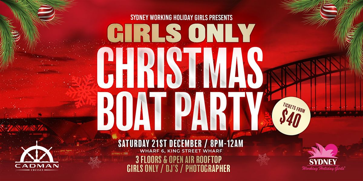 Girls Only Christmas Boat Party | Sydney Working Holiday Girls