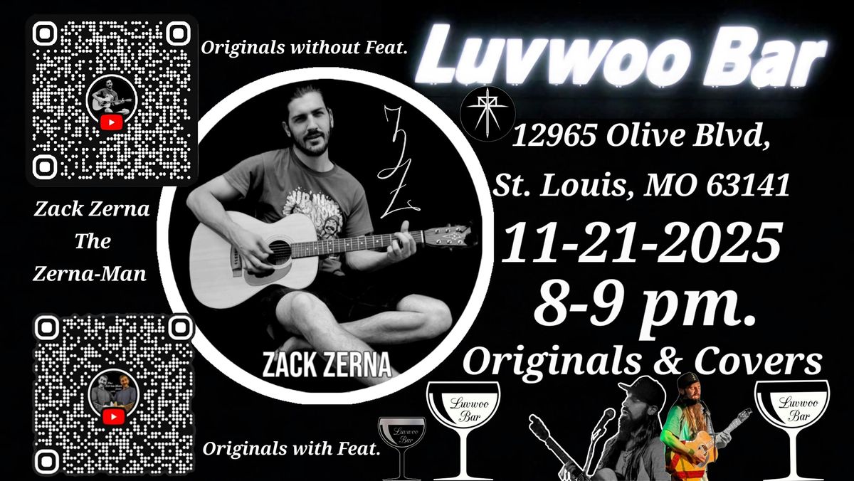 Zach Zerna Live Music at Luvwoo Bar (FREE)