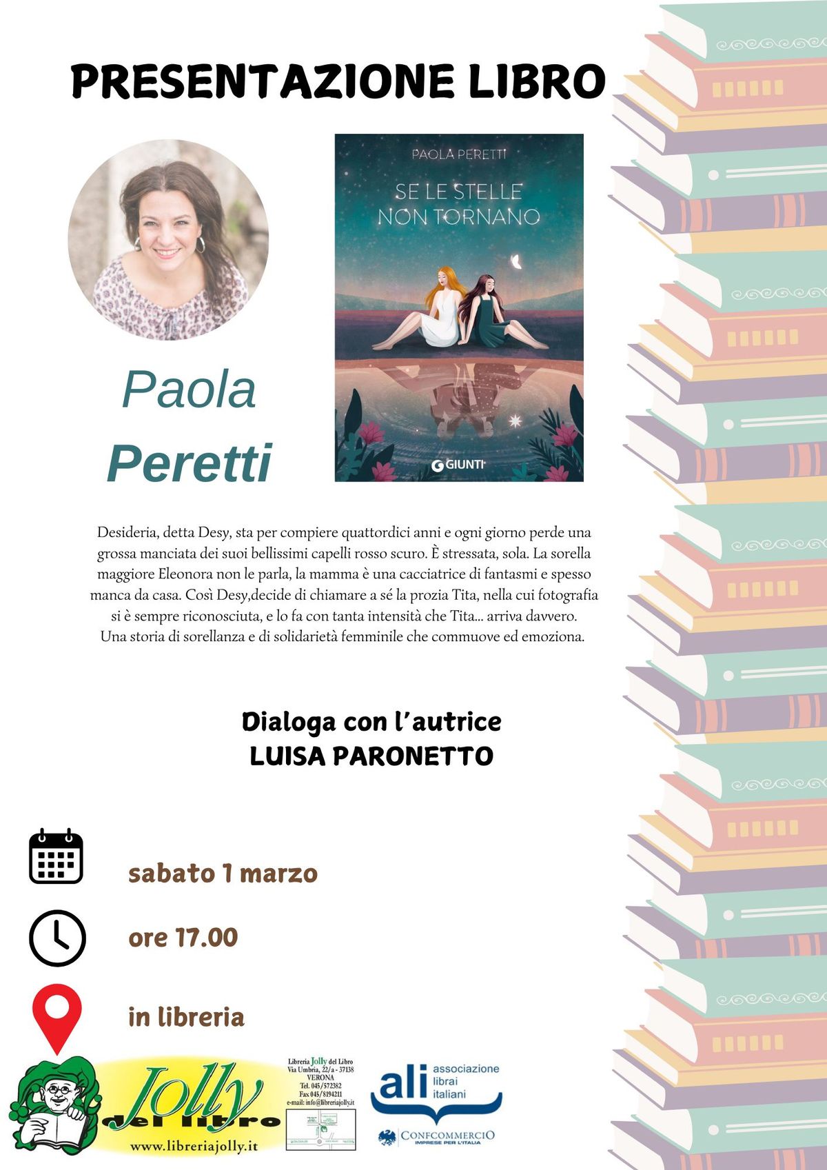 Paola Peretti SE LE STELLE NON TORNANO. Giunti