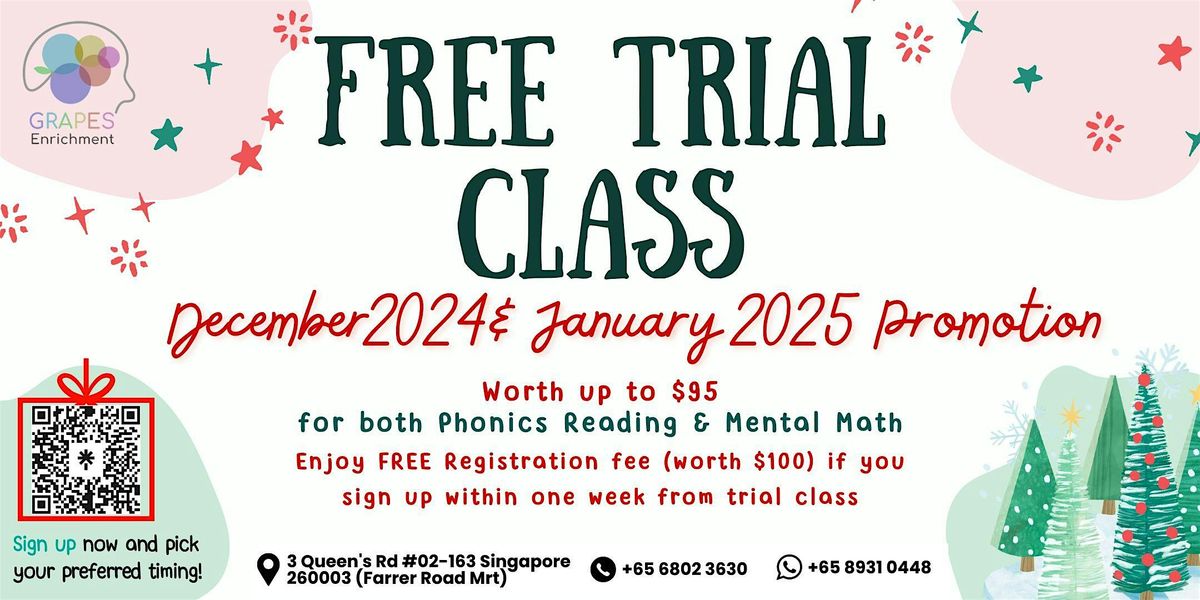 December and January Trial Class Promotion