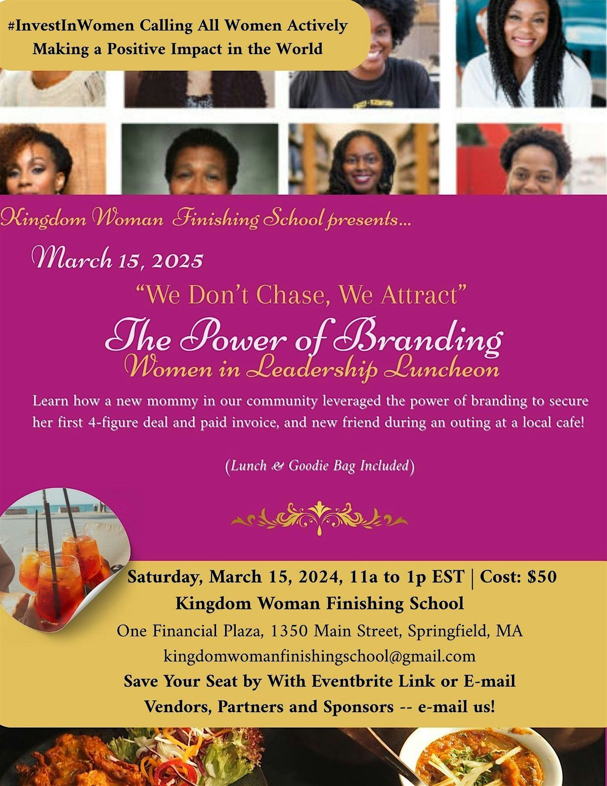 Monthly Kingdom Woman Finishing School #InvestinWomen Leadership Luncheon